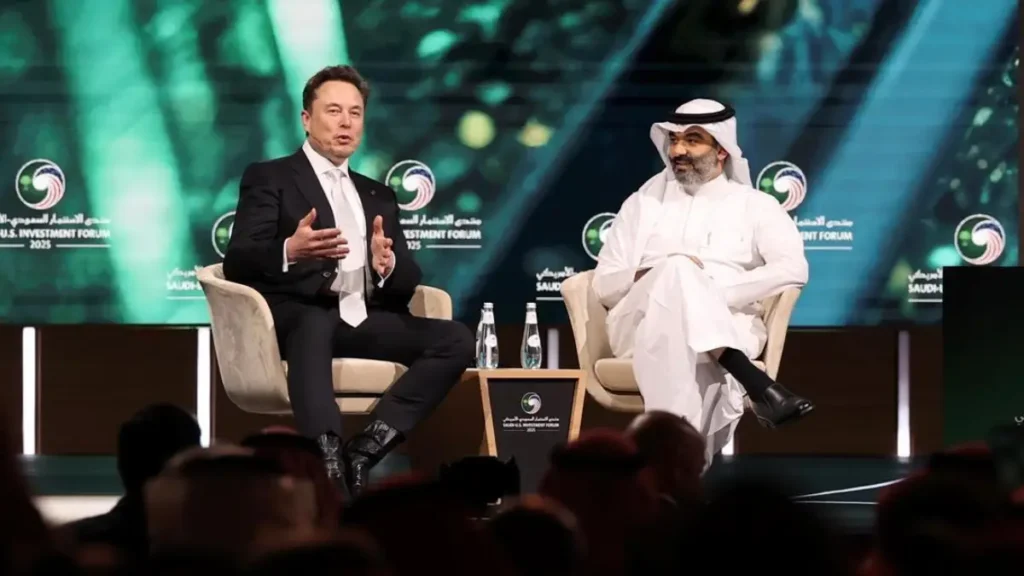 elon musk in saudi us investment forum